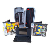 Nintendo Barato Ds + Nintendo Jogos 2 Originais E Bolsa