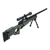 Rifle Airsoft M96 Bbs 6mm Verde Od Cerrojo Mira Bipoide Xtp