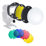 Kit Difusor Triopo Circular Magnetico Para Flash Speedligth 