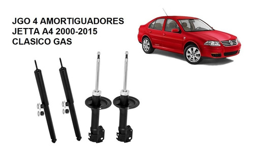 Kit 4 Amortiguadores Jetta A4 1999 2000 2001 2002 2003 Gas