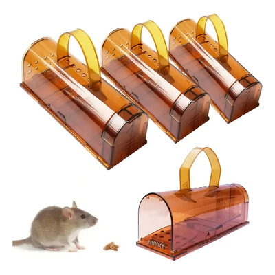 Pack De 3 Trampas Humanitarias Para Ratas Atrapa Ratones De Plástico Ligero Jaulas Multi Captura Reutilizables Control De Plagas Captura En Vivo