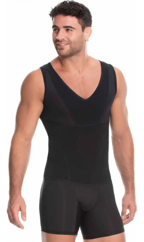 Camiseta Masculina De Compresión Abdominal Y Pecho