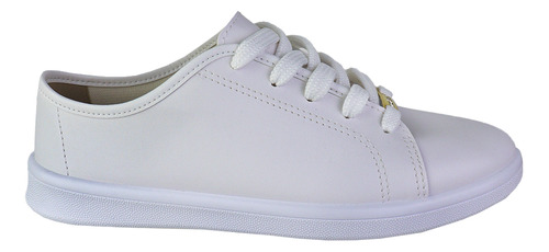 Tênis Casual Básico Feminino Moleca Napa Branco - 5797.100