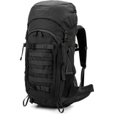 Mochila Senderismo Liviana Negra Impermeable Ergonomica 50l