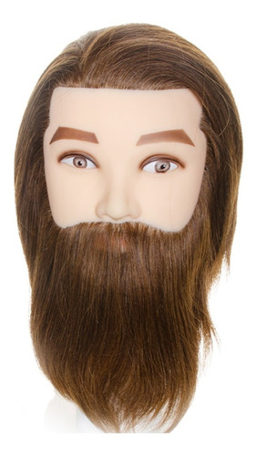 Cabeça De Treino C/s Barba Corte/penteados 100%humana +supor