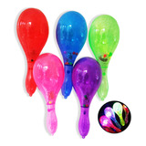 36 Maracas Led Plástico Sonaja Instrumento Batucada Colores