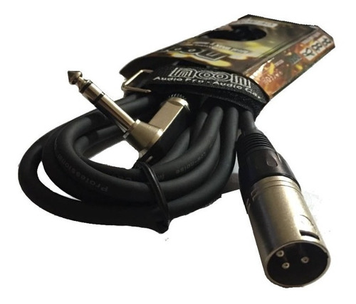 Cable Microfono 3 M. Fichas Canon Macho A Plug Estereo 90º