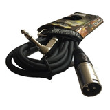 Cable Microfono 3 M. Fichas Canon Macho A Plug Estereo 90º