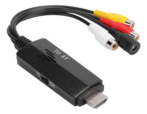 Cable Adaptador De Convertidor Hdmi A Av Rca 1080p Hd, Macho