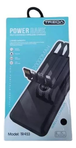 Cargador Portatil Power Bank Treqa Tr-933 20000mah Negro