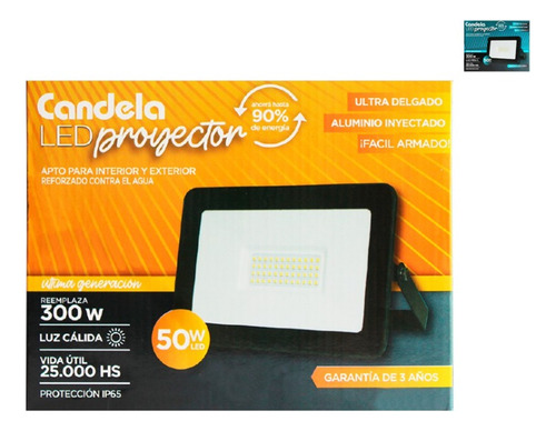 Proyector Reflector Led 50w Bajo Consumo Apto Exterior