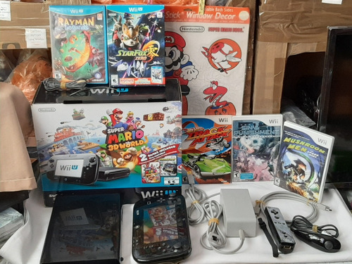 Wii U Con Caja,5 Juegos Buenos,1 Control Y Nunchuck,rayman.