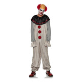 Disfraz De Payaso Creepy Clown Con Peluca Adulto Halloween Caballero Hombre 
