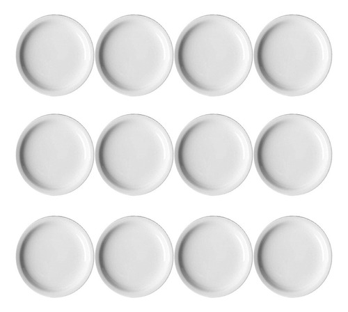 12 Platos Olmos Verona 21 Cm Postre Entrada Porcelana -