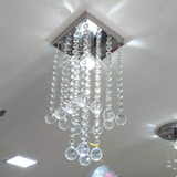 Lustre De Cristal Acrilico 14x14 Vai Montado Sala, Quarto