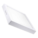 Foco Panel Led Plafon Sobrepuesto Cuadrado 12w Luz Calida 