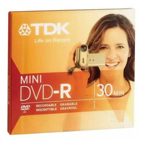 Mini Dvd-r Tdk Grabables 1.4gb 60 Min Lp Filmadoras X100u