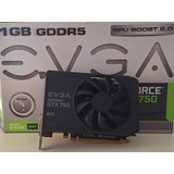 Placa De Vídeo Para Pc Geforce Gtx 750 Evga 1gb Gpuboost 2.0