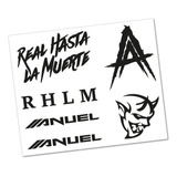 Stickers Pegatinas Vinil Real Hasta La Muerte Anuel Aa 6 Pzs