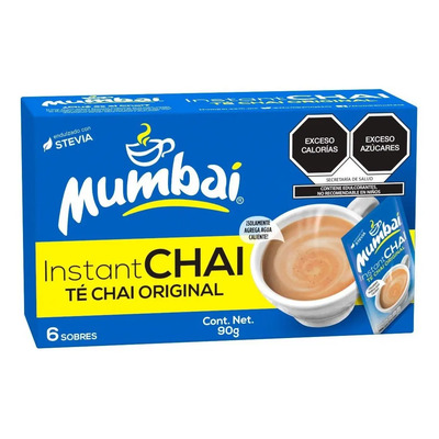 Té Chai Mumbai Instantáneo sabor Original 6 Sobres 90g | MercadoLibre