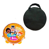 Kit Pandeiro Infantil Mundo Bita Luen 8 Polegadas + Capa