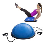 Meia Bola Suiça Com Bomba Alças Pilates Yoga Step + Nf