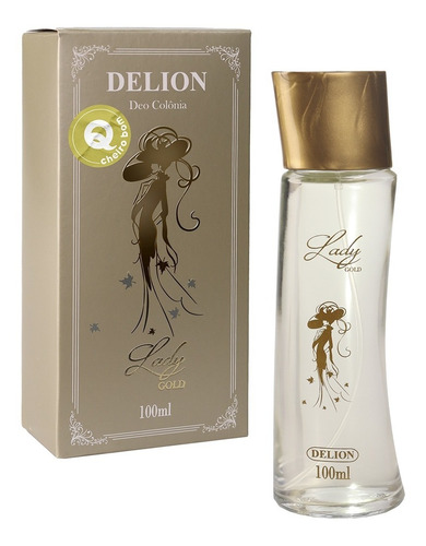 Deo Colônia Lady Gold Delion 100ml Perfume Feminino Delicia