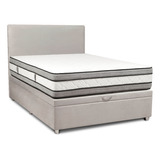 Cama Baúl Pana Premium + Colchon Alta Densidad 2 Pla 140*190