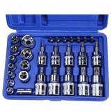 Juego De Puntas Y Copas Torx 34 Piezas Trabajo Profesional