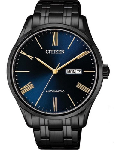Relógio Citizen Masculino Automatico Tz20939p Aço Preto Azul