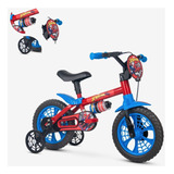 Bicicleta Infantil Masculina Homem Aranha Aro 12 C/ Rodinhas