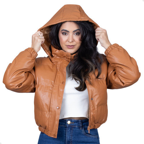 Jaqueta Feminina Puffer Bobojaco Impermeável Forrada