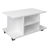 Mesa De Centro Mueble Auxiliar Mesa Lateral Con Llantas