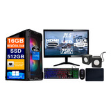 Pc Completo Cpu I7 6700 Ssd 512gb/ 16gb Ddr4 + Monitor 21.5p