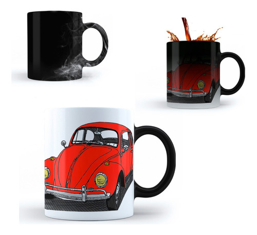 Taza Mágica Vocho Rojo, Volkswagen.