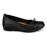 Zapato Casual Moño Negro Dama Flexi Tres Reyes