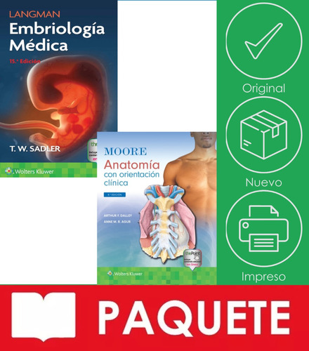 Pack Moore. Anatomía + Langman. Embriología