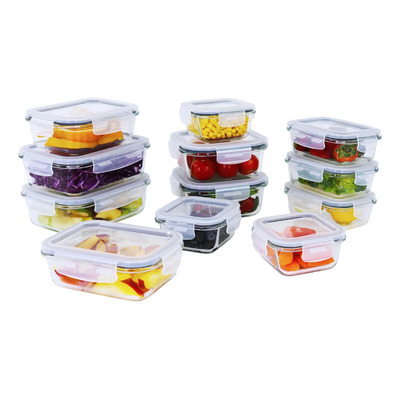 Contenedores Tóper De Vidrio Herméticos Con Tapa Juego 12 Recipientes 24 Piezas Styrka CJC02 | Envío gratis