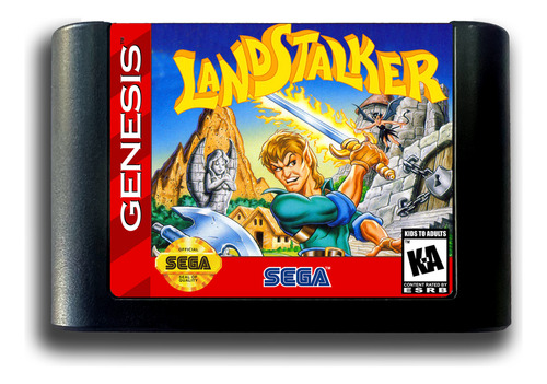 Cartucho De Megadrive Novo Landstalker Salvando