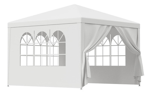 Toldo Reforzado Tienda De Negocios Carpa Simple Blanco 3×3m