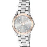 Reloj De Mujer Michael Kors, Mini Slim Runway Silver-tone Mk