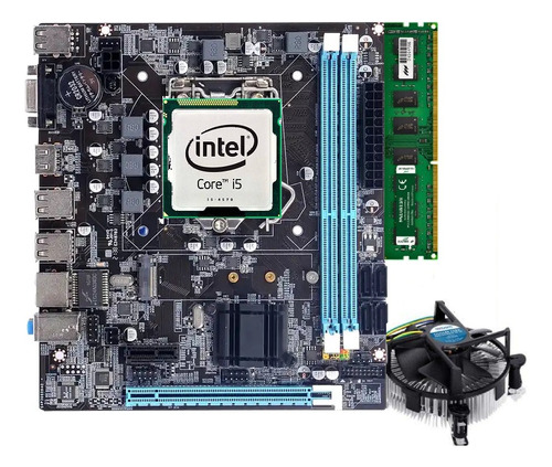 Kit Placa Mãe Processador Intel I5 Memoria 8gb Ddr3 Cooler