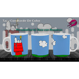 Taza Borde Color Azul Cielo Snoopy-003b