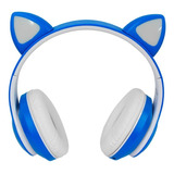 Audífonos Bluetooth Diadema Orejas De Gato Con Luz Rgb