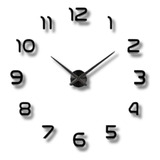 Exclusivo Reloj De Pared En Color Negro De Madera Gigante