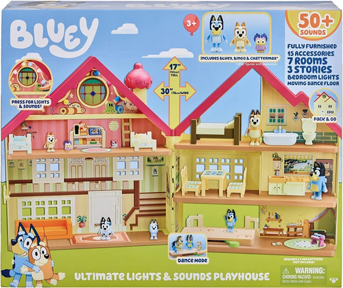 Bluey Casa Ultimate Play House Con Luces Y Sonidos