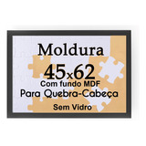 Moldura Quebra Cabeça 45x62 Game Office 1000 Peças S/vidro Cor Preto