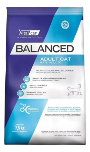 Vital Cat Balanced Adulto 7.5 Kg Gatos Adultos El Molino