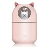 Humidificador Gato Led Difusor Aromas Ambientador Aromaterap