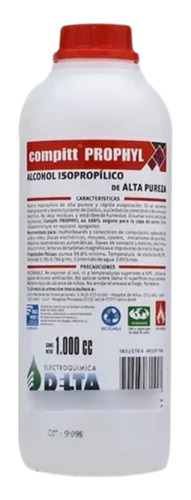 Alcohol Isopropilico Delta Compitt Prophyl 1 Litro